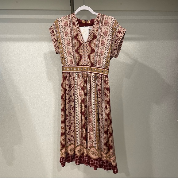 Gal Meets Glam Nwt Liza Print Charmeuse Dress 2P - Picture 3 of 13